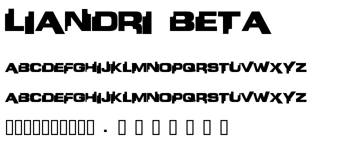 Liandri BETA font